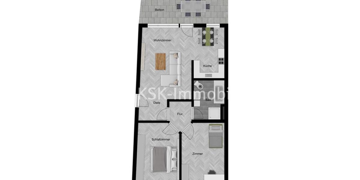 Etagenwohnung Königswinter - 3 Zimmer, 93 m&sup2;, 1.000&euro; | Angebot:25171463