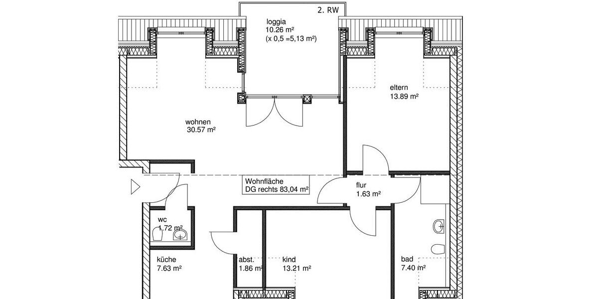 Neue helle Dachgeschoßwohnung mit moderner Heiztechnik im Energiesparhaus Bonn-Endenich - Dachgeschoßwohnung Bonn Dransdorf | Angebot:24049039