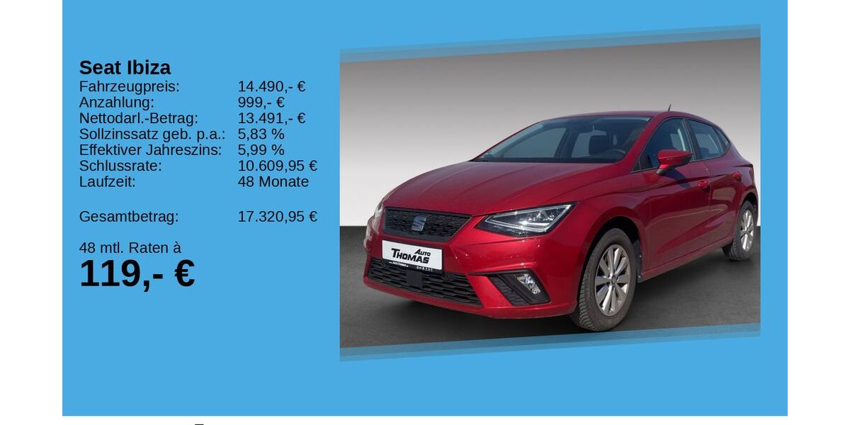 Seat Ibiza 48.250 km 14.490 &euro; Bonn 53227