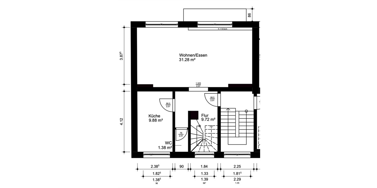Maisonettenwohnung Bonn Beuel-Mitte - 3.5 Zimmer, 100 m&sup2;, 1.690&euro; | Angebot:25907670