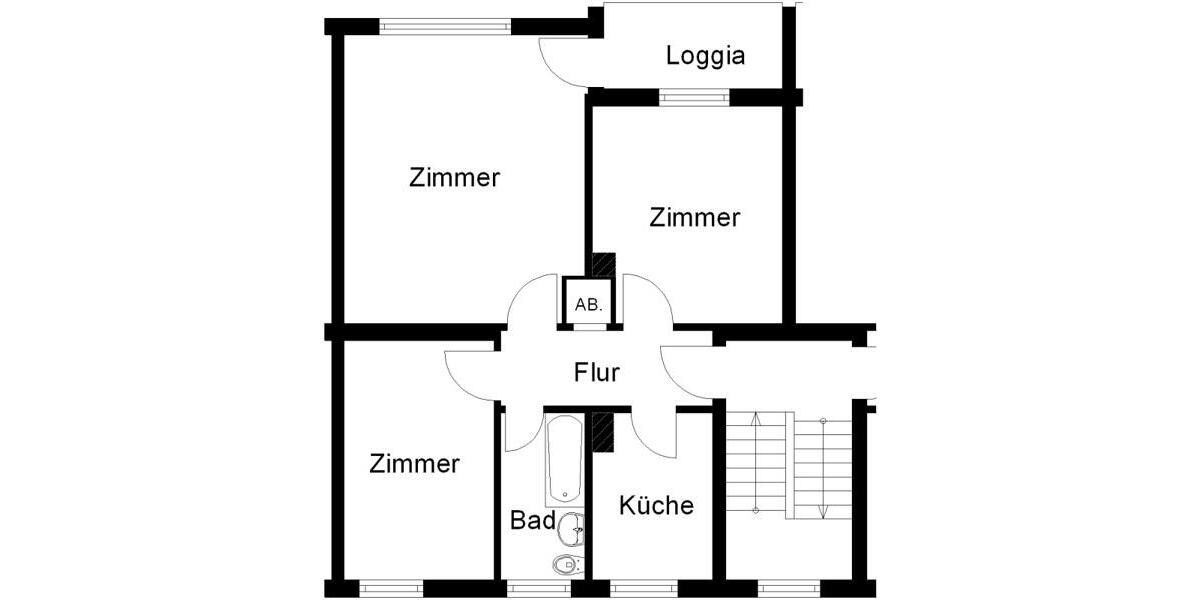 Etagenwohnung Bonn Friesdorf - 3 Zimmer, 65 m&sup2;, 1.008&euro; | Angebot:25154501