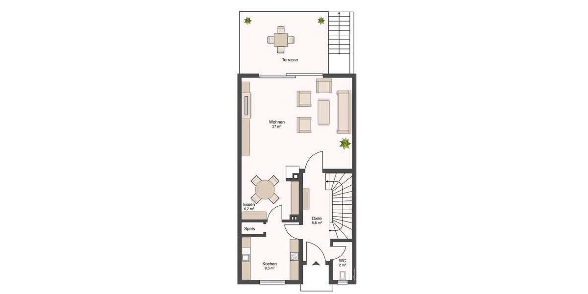 Reihenmittelhaus Hürth Efferen - 5 Zimmer, 131 m&sup2;, 679.000&euro; | Angebot:25938940