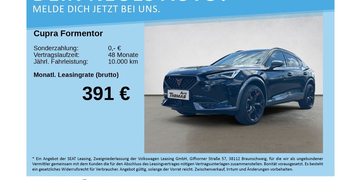 Cupra Formentor 31.940 km 30.880 &euro; Blankenheim 53945