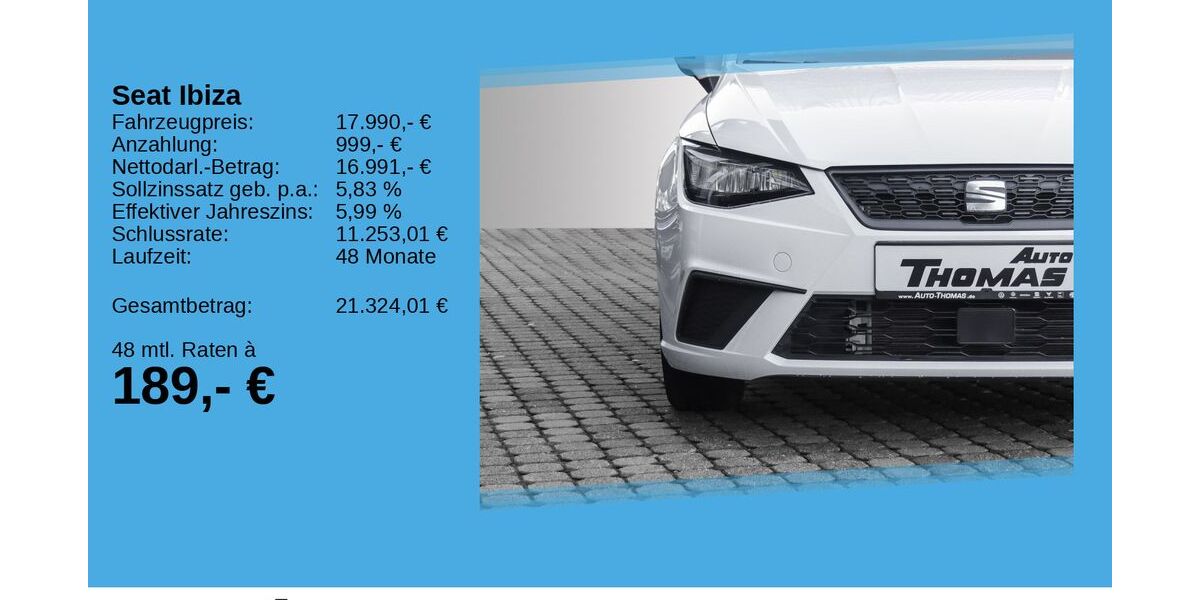 Seat Ibiza 18.150 km 17.990 &euro; Bonn 53227