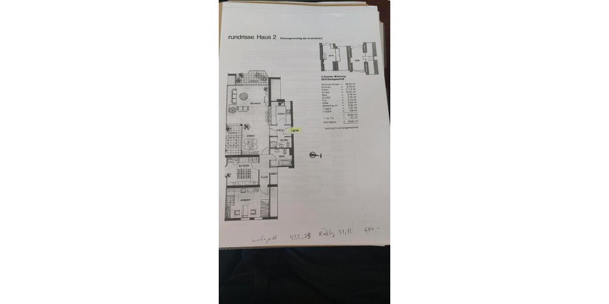 Dachgeschoßwohnung Bonn Bad Godesberg - 3 Zimmer, 94 m&sup2;, 240.000&euro; | Angebot:26953058