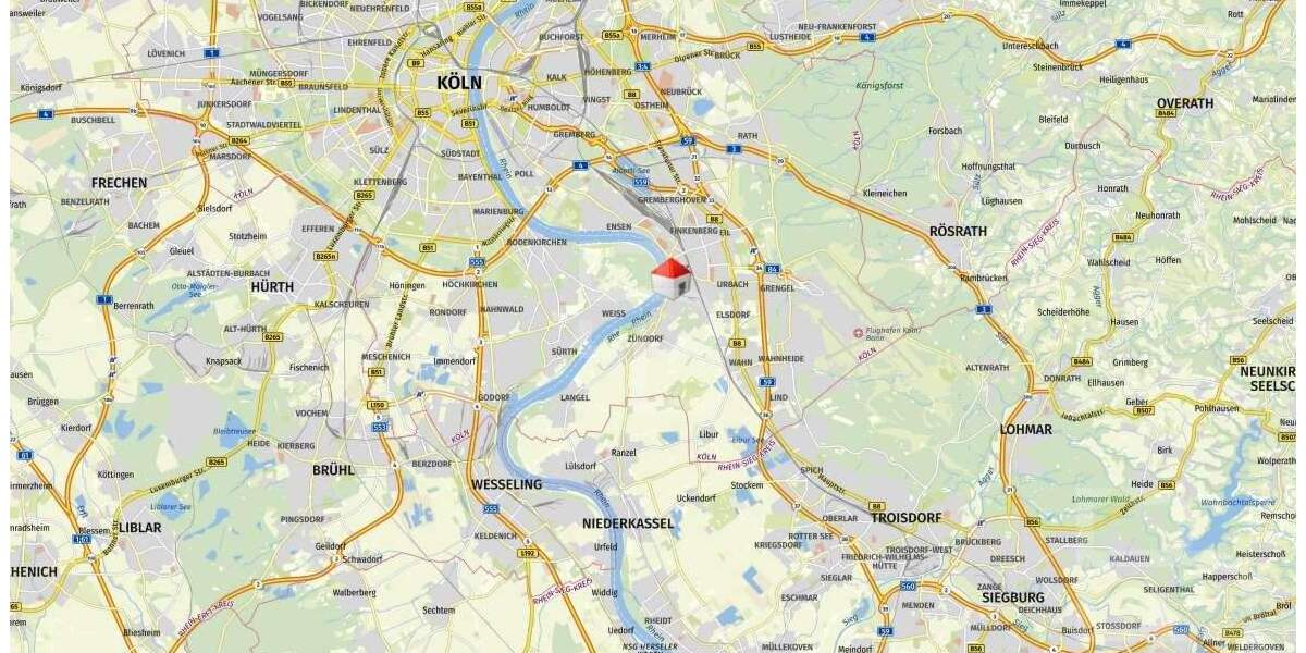 Etagenwohnung Köln Zündorf - 3 Zimmer, 69 m&sup2;, 184.000&euro; | Angebot:25776346