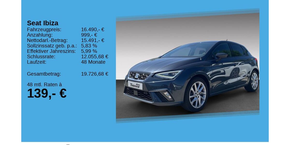 Seat Ibiza 46.750 km 16.490 &euro; Bonn 53227
