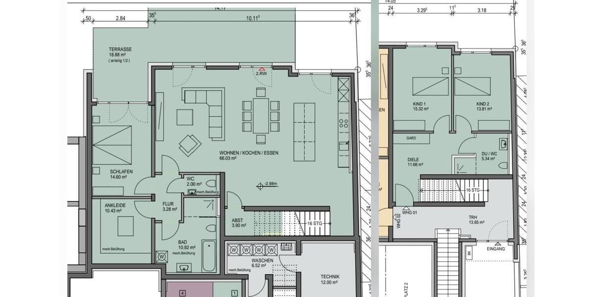 Maisonettenwohnung Bonn Küdinghoven - 5 Zimmer, 176 m&sup2;, 2.995&euro; | Angebot:25591822