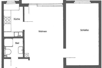 Wohnung Bonn Auerberg - 2 Zimmer, 51 m&sup2;, 560&euro; | Angebot:25601277