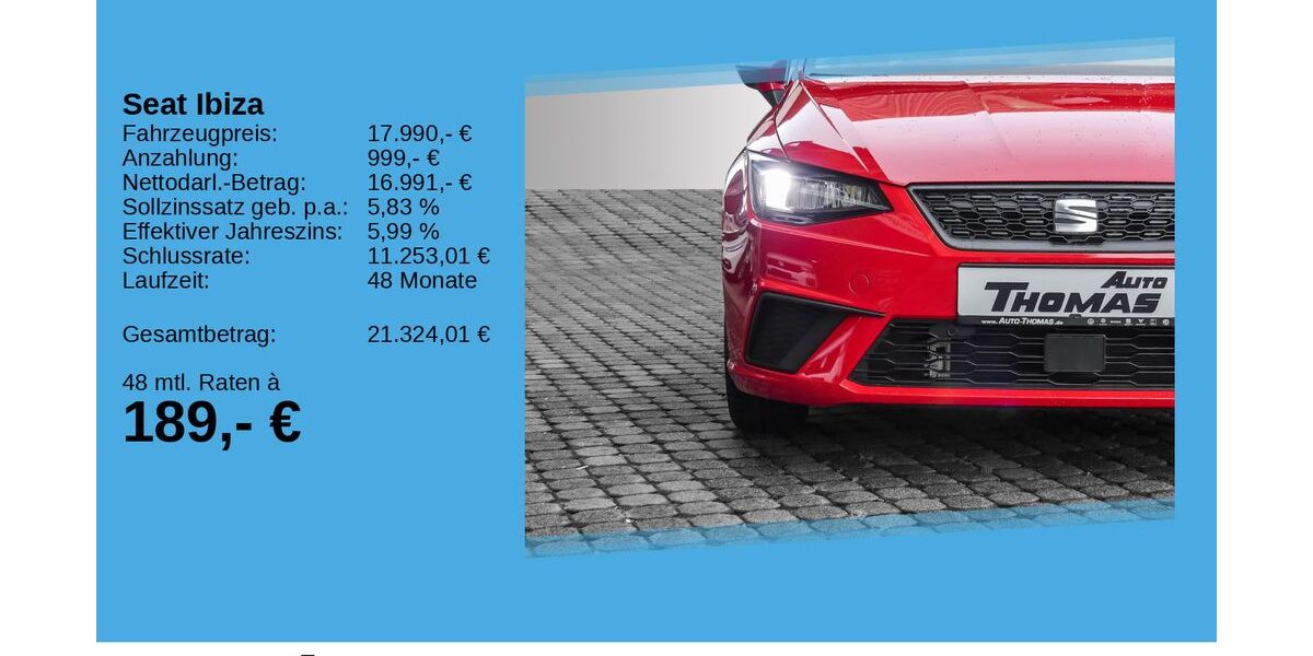 Seat Ibiza 16.770 km 17.990 &euro; Bonn 53227
