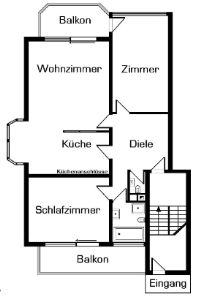 Großzügig Wohnen! 3 Zimmer mit zwei Balkonen in Bad Godesberg Muffendorf - 3- Bonn - Muffendorf Muffendorf | Angebot:25239843