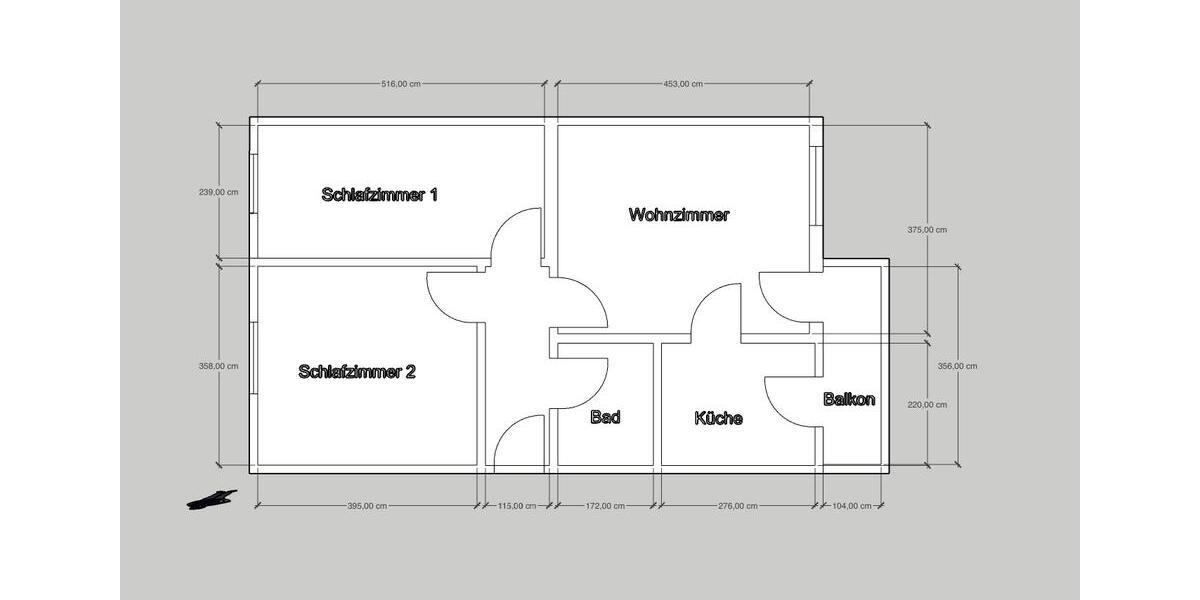 Etagenwohnung Bonn Küdinghoven - 3 Zimmer, 59 m&sup2;, 550&euro; | Angebot:25083134