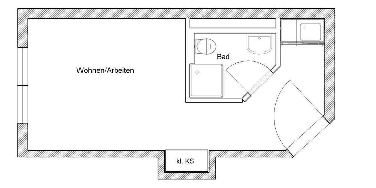 Etagenwohnung Bonn Endenich - 1 Zimmer, 21 m&sup2;, 365&euro; | Angebot:26092937