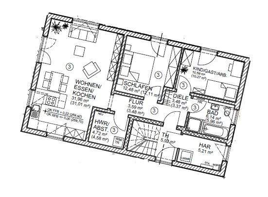 Etagenwohnung Königswinter Ittenbach - 3 Zimmer, 74 m&sup2;, 398.712&euro; | Angebot:25652528
