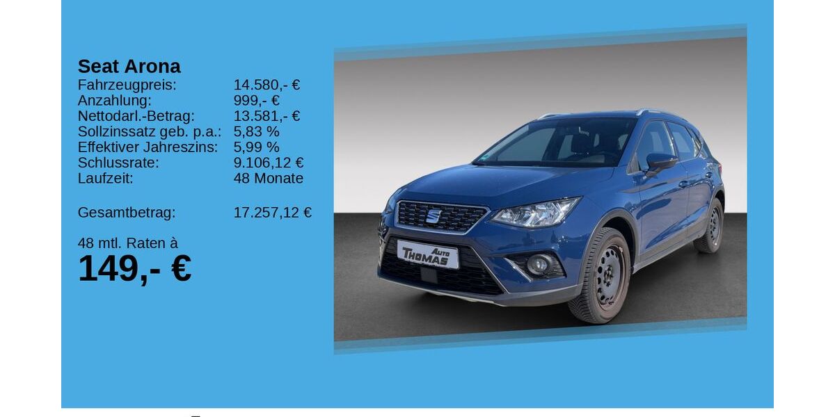 Seat Arona 57.290 km 14.580 &euro; Bonn 53227