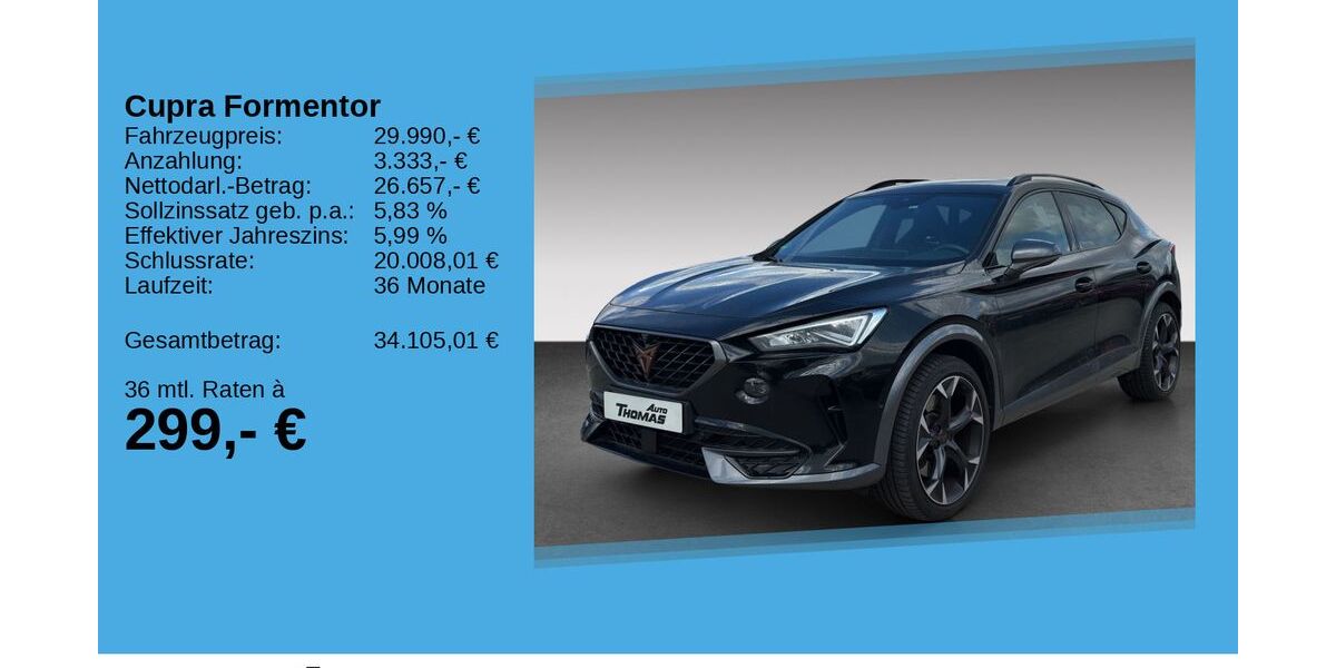 Cupra Formentor 28.310 km 29.990 &euro; Bonn 53227