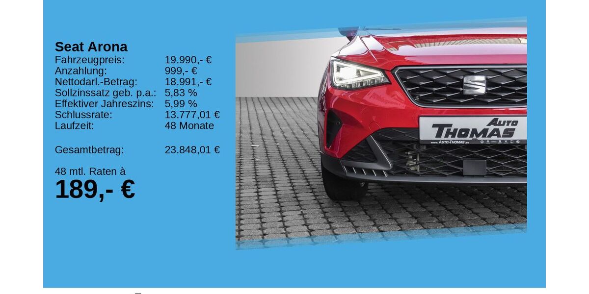 Seat Arona 36.230 km 19.990 &euro; Bonn 53227