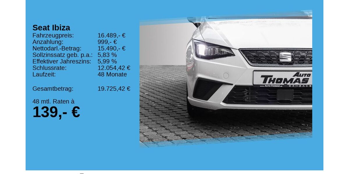 Seat Ibiza 38.210 km 16.489 &euro; Bonn 53227