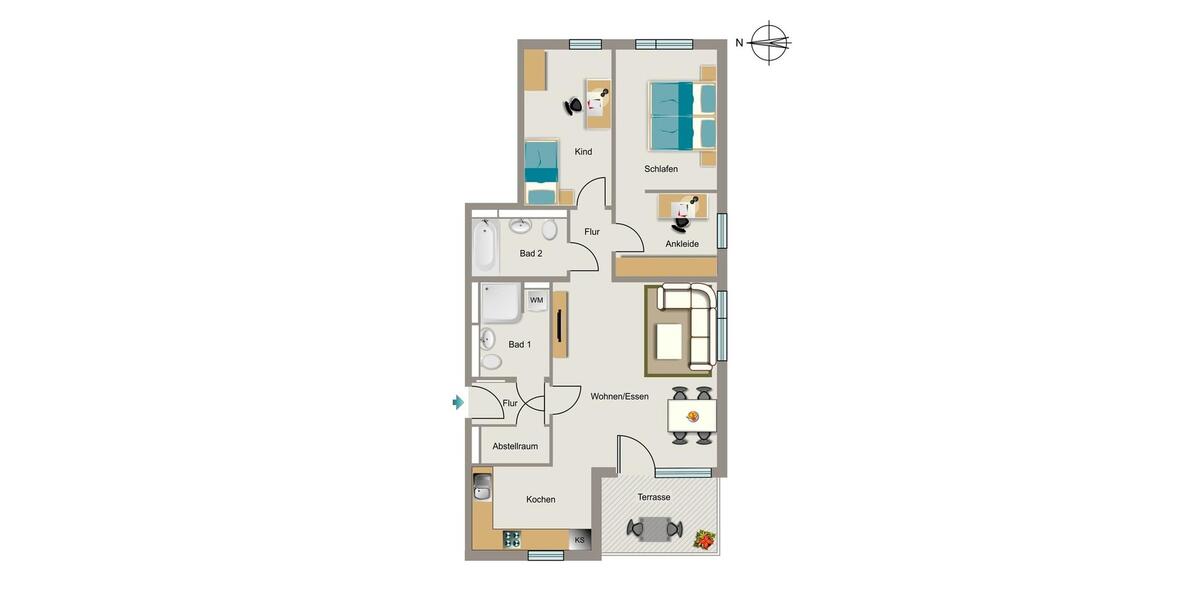 Erdgeschoßwohnung Rheinbach - 3 Zimmer, 93 m&sup2;, 1.233&euro; | Angebot:25563150