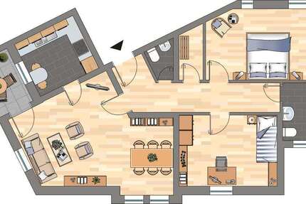 Wohnung Bad Neuenahr-Ahrweiler Ahrweiler - 3 Zimmer, 78 m&sup2;, 604&euro; | Angebot:26995523