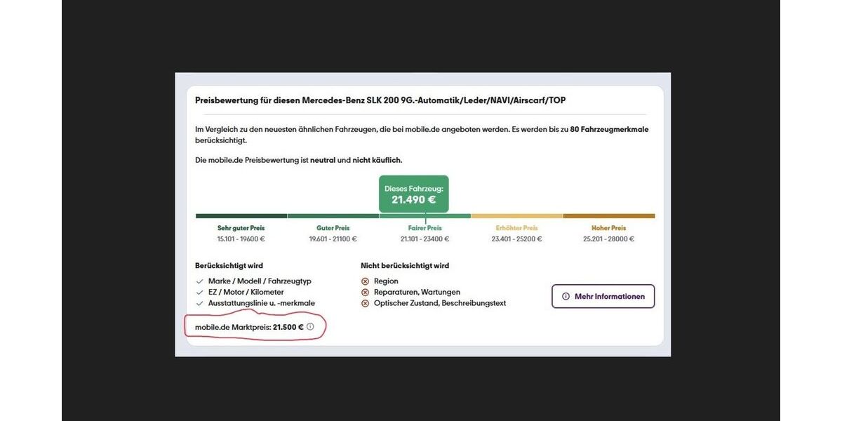 Mercedes-Benz SLK 200 100.000 km 21.490 &euro; Bornheim - Merten 53332