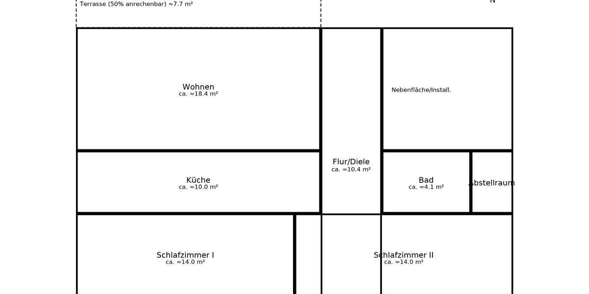 Erdgeschoßwohnung Alfter - 3 Zimmer, 79 m&sup2;, 279.000&euro; | Angebot:26381431