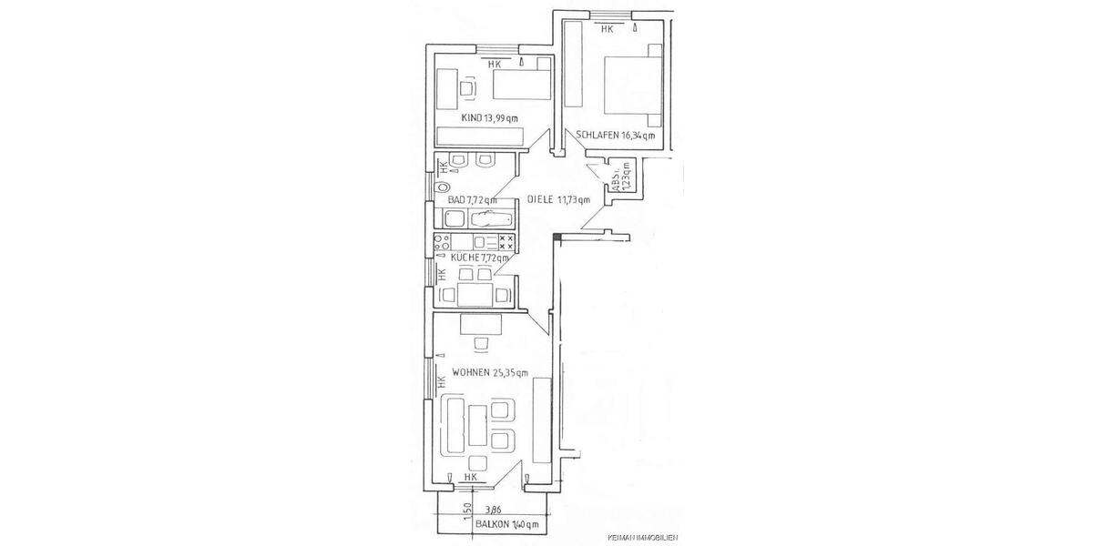 Etagenwohnung Bad Neuenahr-Ahrweiler Ahrweiler - 3 Zimmer, 85 m&sup2;, 725&euro; | Angebot:24795040