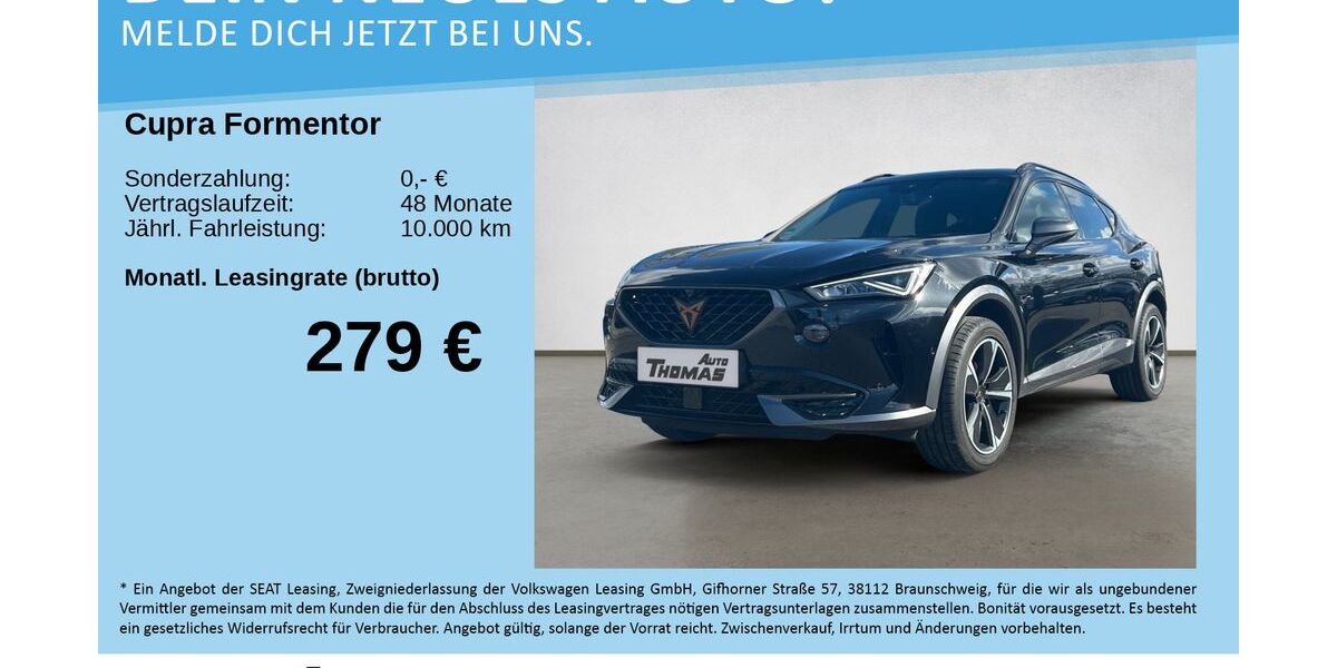 Cupra Formentor 29.302 km 23.780 &euro; Blankenheim 53945