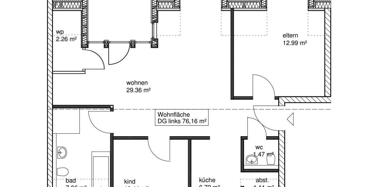 Neue Dachgeschosswohnung mit Flair im Energiesparhaus mit moderner Heiztechnik in Bonn - Dachgeschoßwohnung Bonn Dransdorf | Angebot:27095382